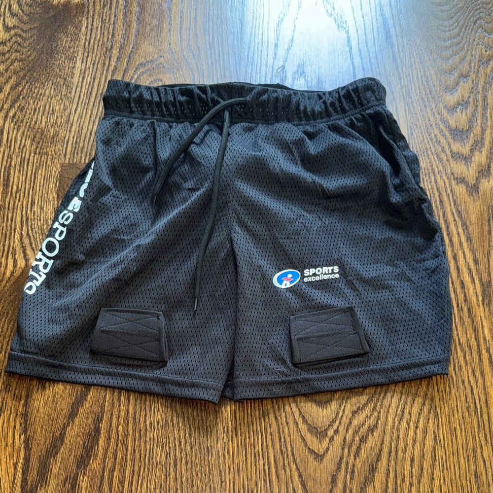 Black Sports mesh jock shorts